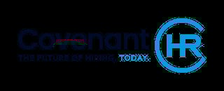 Covenant HR logo with tagline Your Partner in Hiring. Today. and circular blue HR symbol